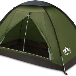 Night Cat Backpacking Tent for One 1 to 2 Persons Lightweight Waterproof Camping Hiking Tent for Adults Kids Scouts Easy Setup Single Layer 2.2x1.2m